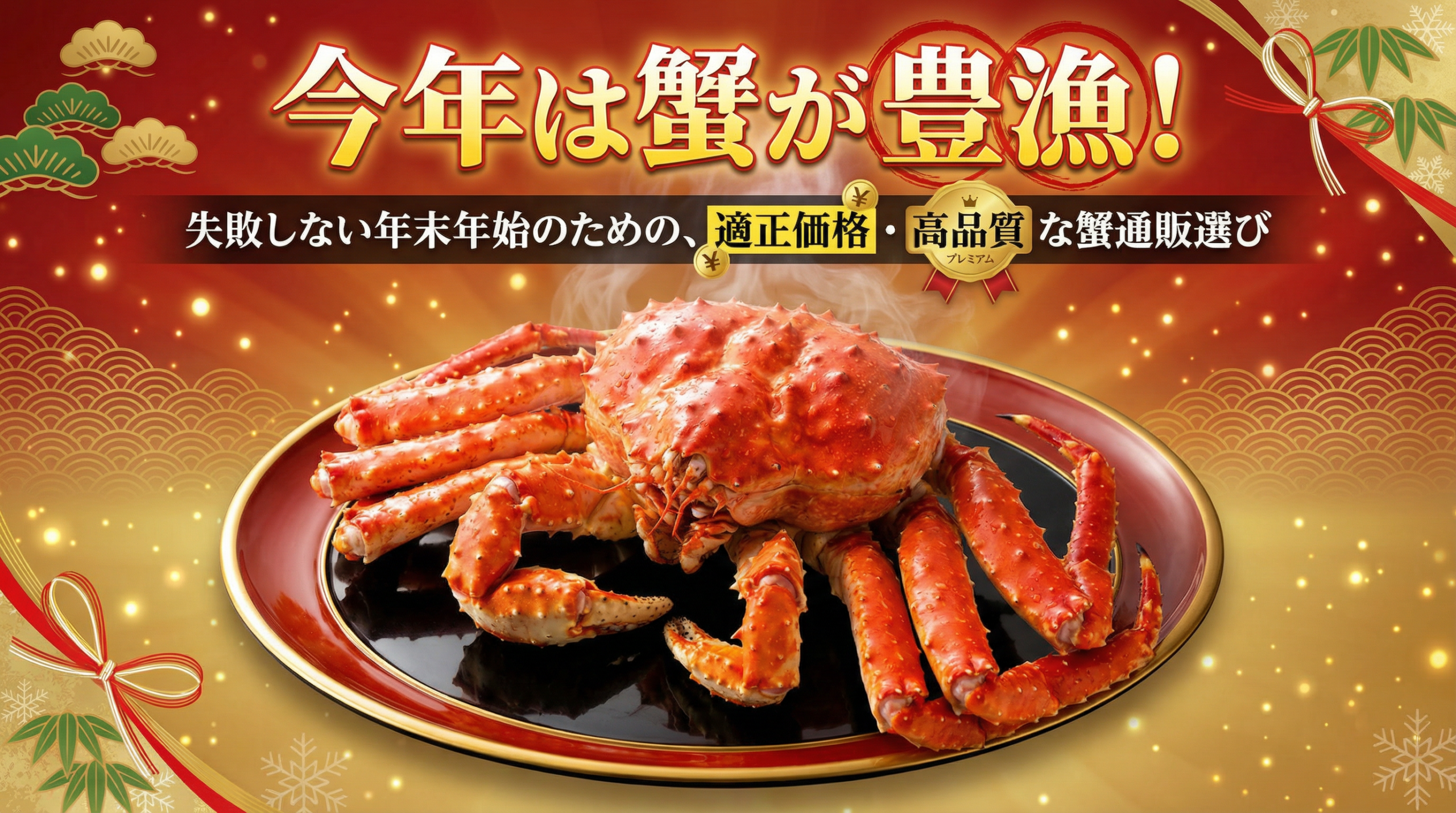 今年は蟹が豊漁！失敗しない年末年始のための、適正価格・高品質な蟹通販選び